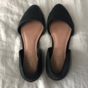 Toms Jutti D’orsay flats in black leather